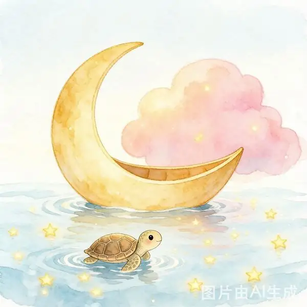 月亮船和小云朵